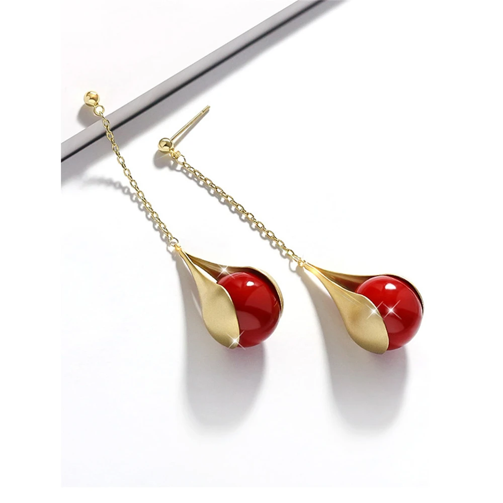 

2022 new trendy temperament long pearl tassel earrings wholesale 925 silver needle earrings net red all-match earrings women