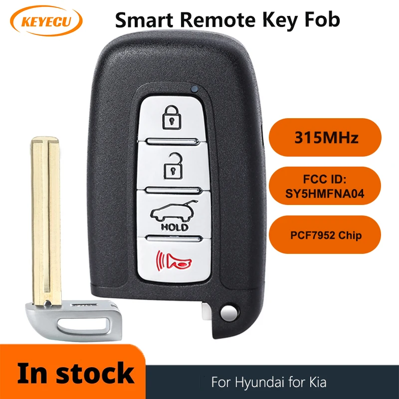 

Дистанционный ключ KEYECU, брелок с 4 кнопками 315 МГц PCF7952 для Kia для Hyundai 2011 2012 2013 2014 2015 2016 2017 SY5HMFNA04