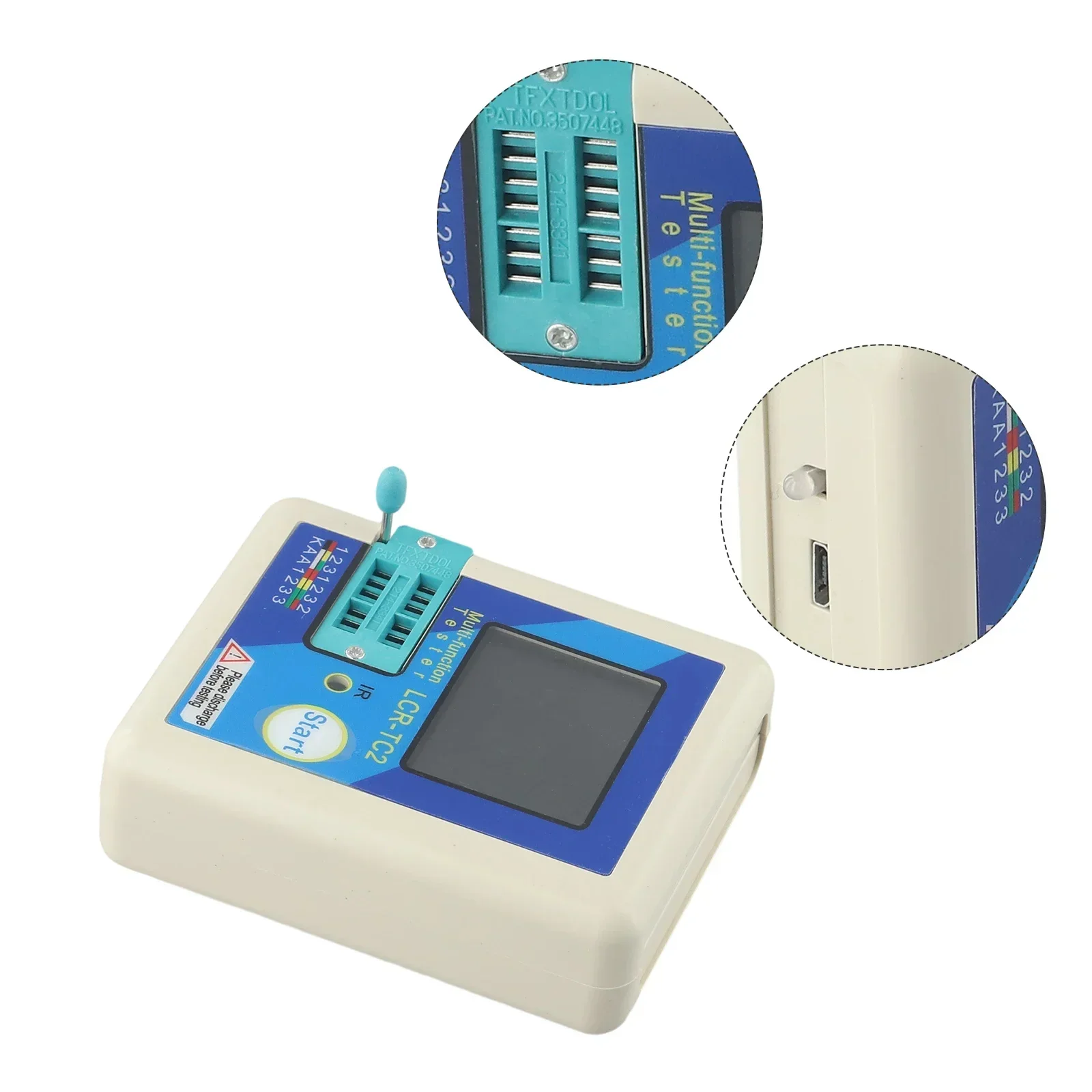 Портативный тестер транзисторов LCR TC2 совместим с диодами триодами транзисторами