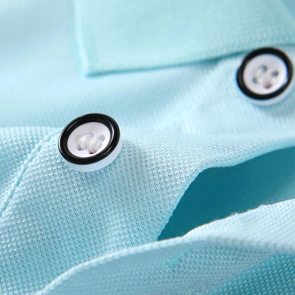 Пустая Приталенная футболка-поло премиум-класса унисекс модная повседневная