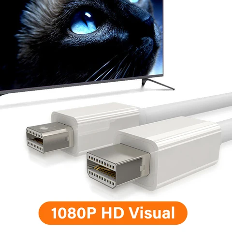Удлинительный кабель Mini Displayport Thunderbolt 2, порт мини-дисплея, ТВ-приставка 1080P DP к Mini DP, аудио-видео Aux Displayport