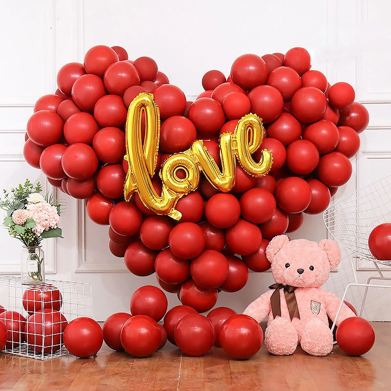 

121Pcs Valentines Day Balloon Arch Wedding Red Love Balloons Garland Kit Balloons Birthday Valentine‘s Day Decor Wedding Decor