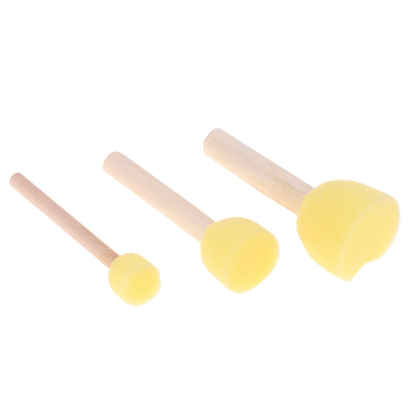 

5 шт., Детские губки для рисования, с деревянной ручкой