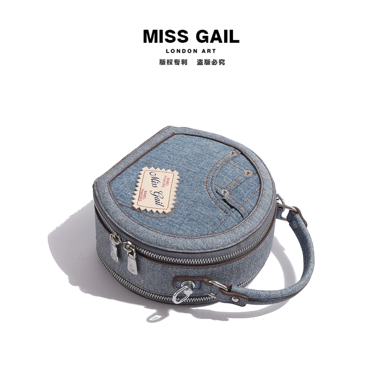 Модная Джинсовая маленькая круглая сумка осень-зима новая Универсальная женская