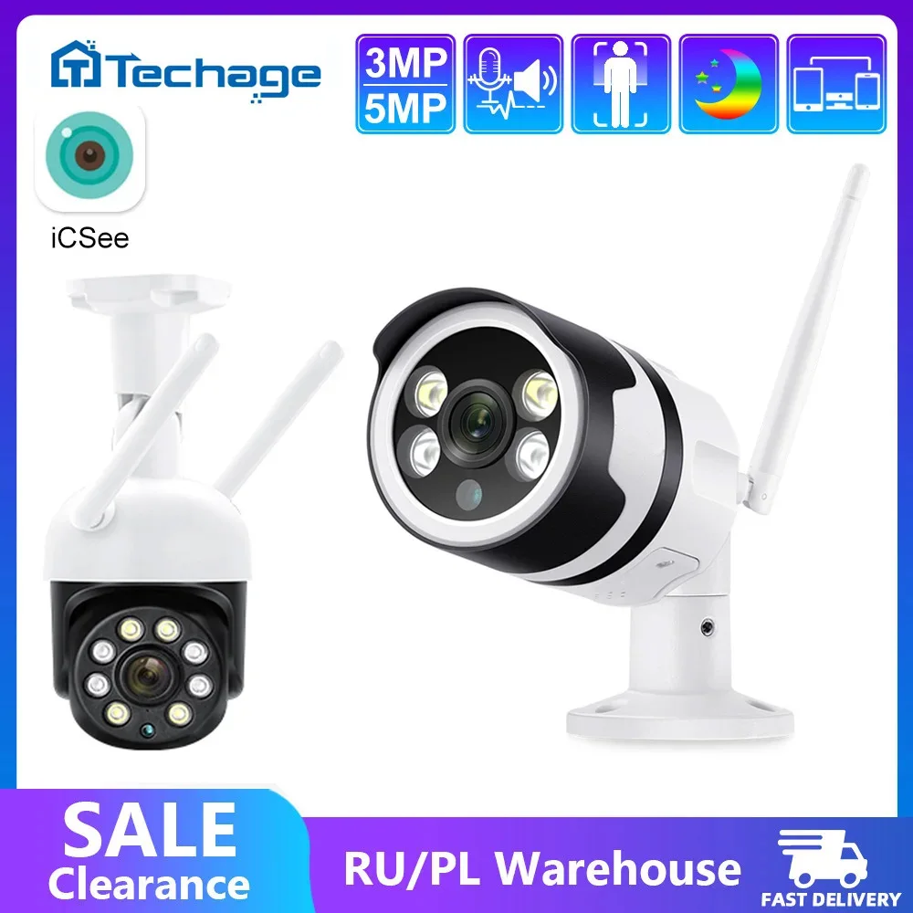 Фото 3MP 4MP 5MP PTZ Wi-Fi беспроводной IP камеры Человек обнаруживает двапути наружного наблюдения безопасности цвета ночного видения №1