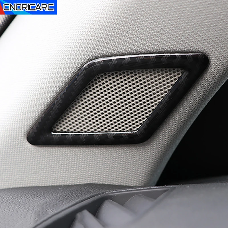 

Car Door A-Pillar Stereo Speaker Frame Decoration Trim For Audi Q3 2019-2022 Interior Horn Carbon Fiber Texture Accessory Decals