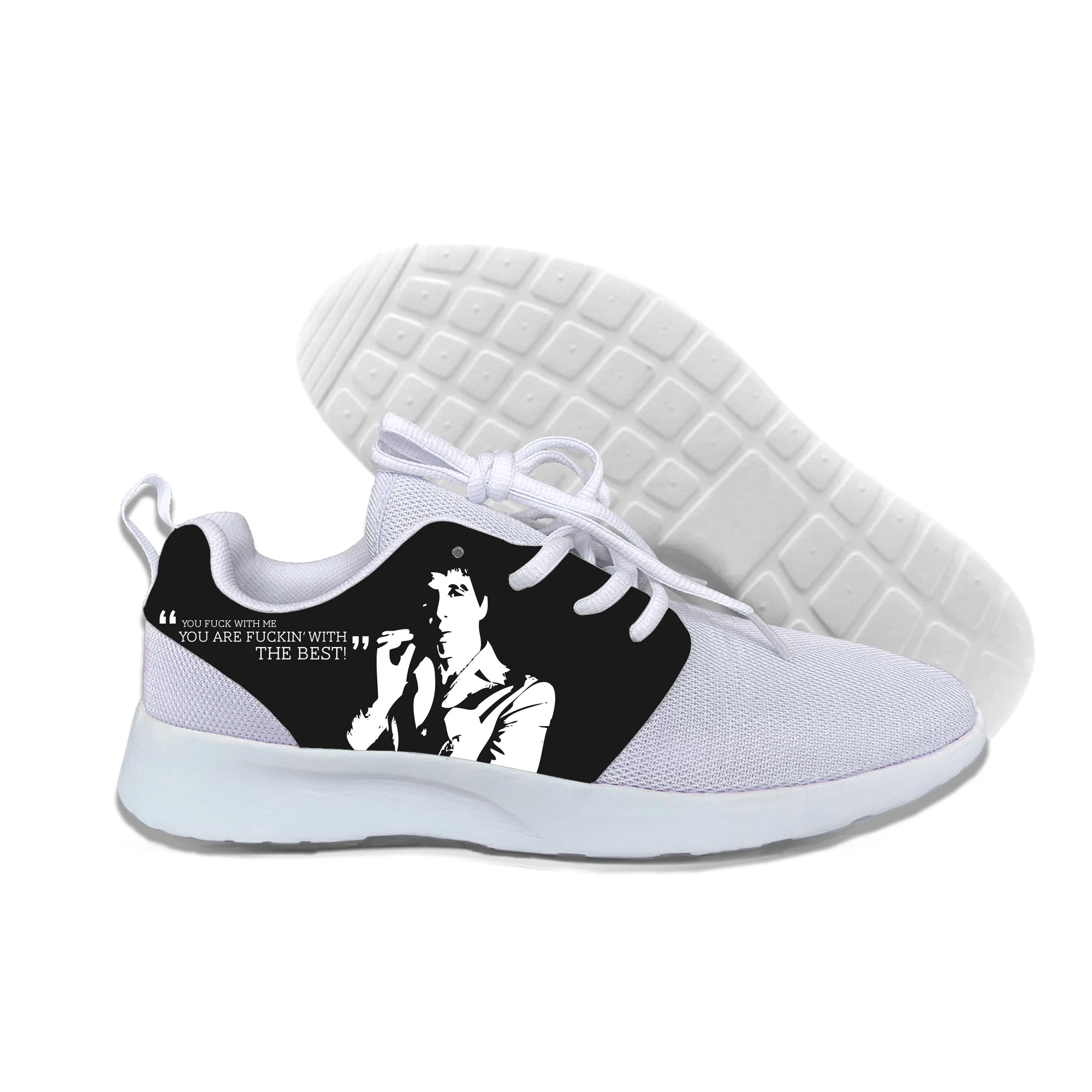 

Scarface Tony Montana Sneakers Shoes 2022 Breathable Lace Up Vulcanize Shoes Summer Flat Mesh Sports Shoes Woman Running Shoes