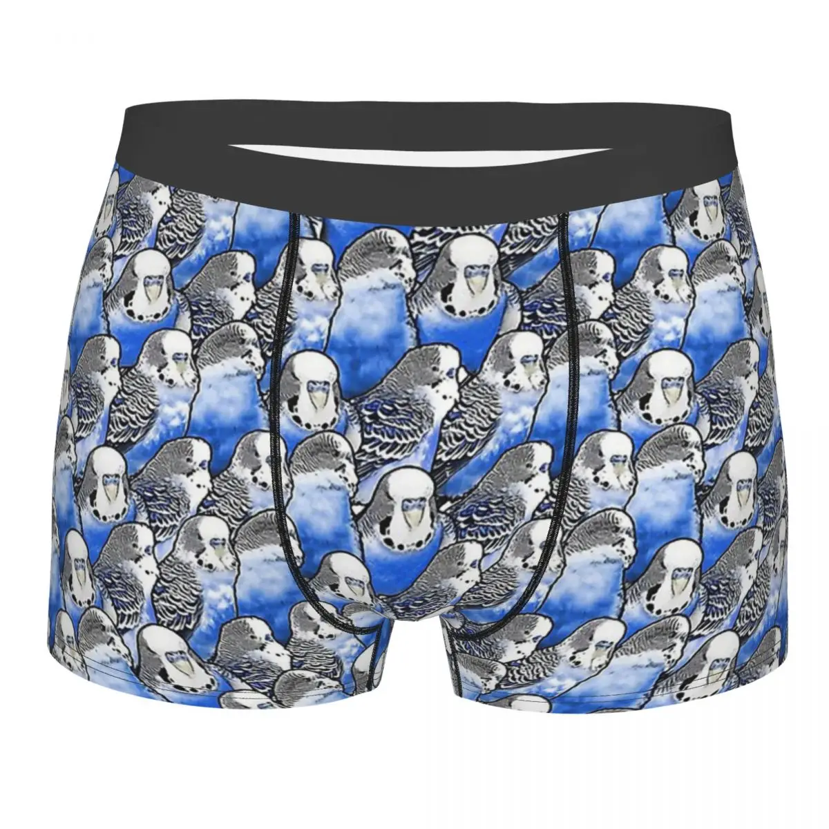 

Budgie Blue Pattern Parrot Bird Underpants Homme Panties Men's Underwear Sexy Shorts Boxer Briefs