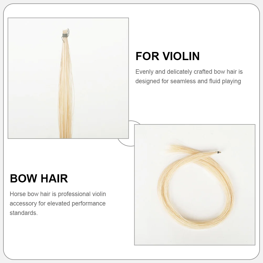 

Horse Bow Hair Violin Bow Hair Professional Violin Instrument Bow Hair Violin Supply