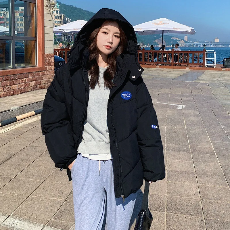 Women's Cotton Padded Jacket Winter New Ladies Hong Kong Style Parkas Coat Bread Thickened Short girl college Coat