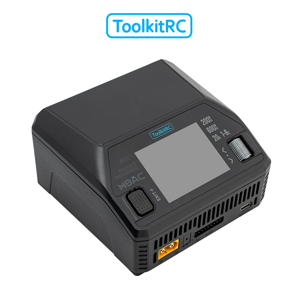 Многофункциональный тестер сигналов ToolkitRC M8AC AC200WDC600W с двойным входом, током зарядки 20А, балансировкой тока 1-8S (art.: 3920da246a407) - 3920da246a407