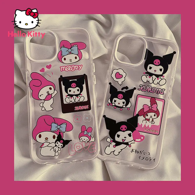 

Hello Kitty Kuromi Silicone Couple Phone Case for IPhone13 13Pro 13Promax 12 12Pro Max 11 Pro X XS MAX XR 7 8 Plus Cartoon Cover