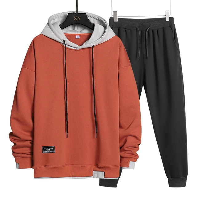 2023 Spring Autumn Men Outfit Set Fashion Sportswear Long Sleeve Hoodie+Sweatpants Casual 2 Piece Set Streetwear Male Tracksuit