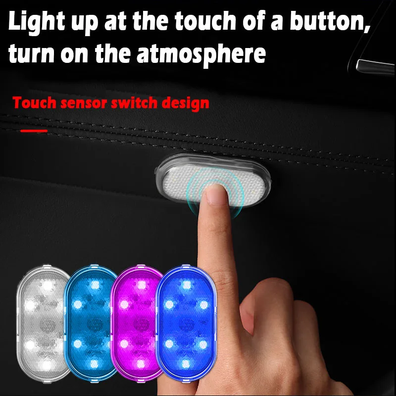 

1/2Pc Car LED Ambient Touch Light Multicolor Lighting For JEEP Accessories Grand Cherokee WJ WK WK2 KJ KK Wrangler TJ JK de 2 4