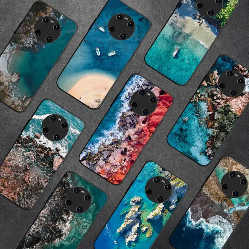 

Sea blue Sky beach Phone Case for Huawei Y 6 9 7 5 8s prime 2019 2018 enjoy 7 plus