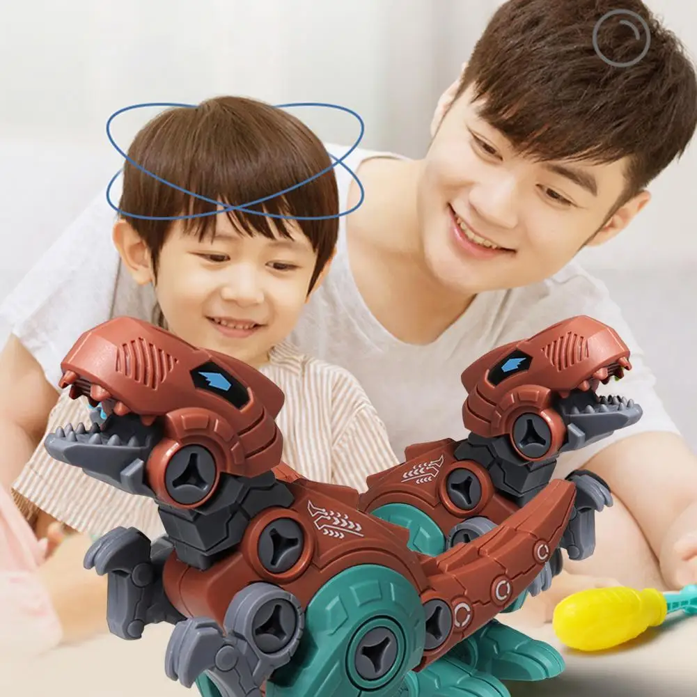 

Dinosaur Assembled Building Blocks Manual Skill Adjustable Screw Nut Flexible Composition Take Apart Dinosaur Egg Toys for Kids