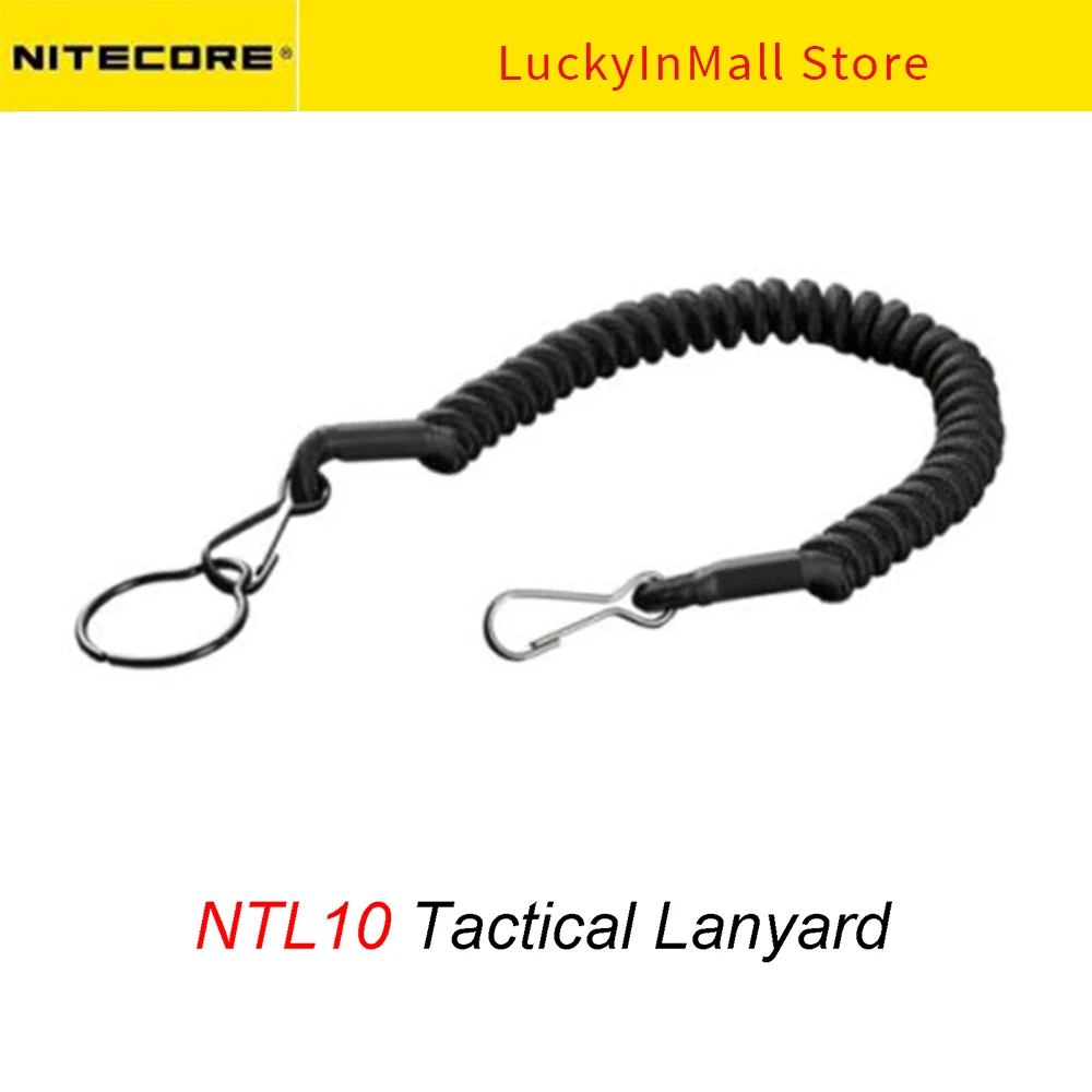 Nitecore NTL10 Flashlight Tactical Lanyard Punched Stainless Steel Ring Safety Rope For 25.4mm Diameter Lamp Hunting Accessories
