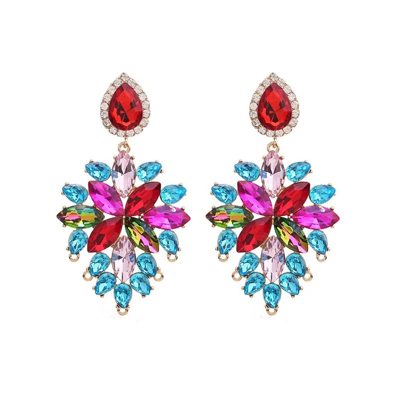 

Новые серьги с бриллиантами, Преувеличенные модные серьги, индивидуальные серьги из сплава, серьги-гвоздики с кристаллами, изысканная бижу...