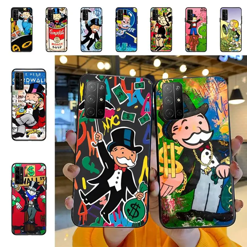 

Cartoon Luxury Dollar MonopolyS Phone Case for Huawei Honor 10 i 8X C 5A 20 9 10 30 lite pro Voew 10 20 V30