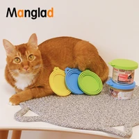 pet silicone canned lid cover sealed feeders food can lid dog cat storage top cap reusable cover lid health pet daily use