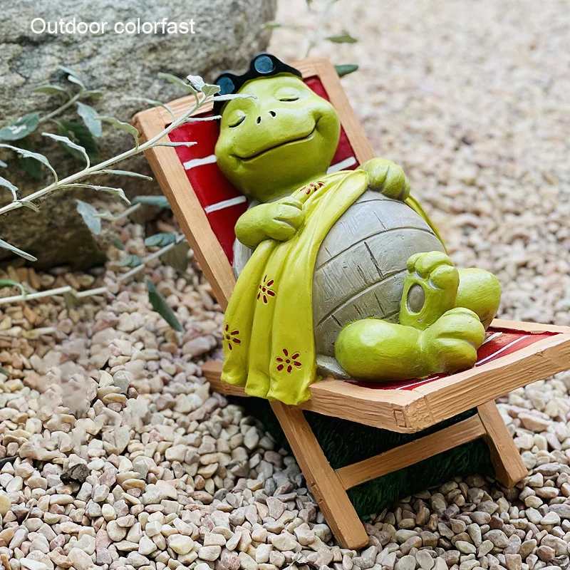 

Creative Resin Cartoon Turtle Ornaments Home Balcony Decoration Outdoor Fairy Micro Landscape Garden Groceries Garden Figurines