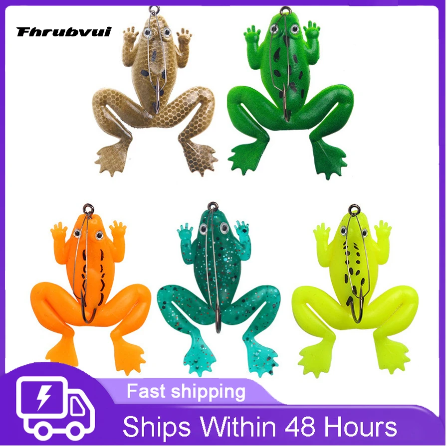 

6cm 5.2g Freshwater Submerged Frog Simulation Bait Artificial Simulation Silicone Bait Insect Simulation Fishing Bait