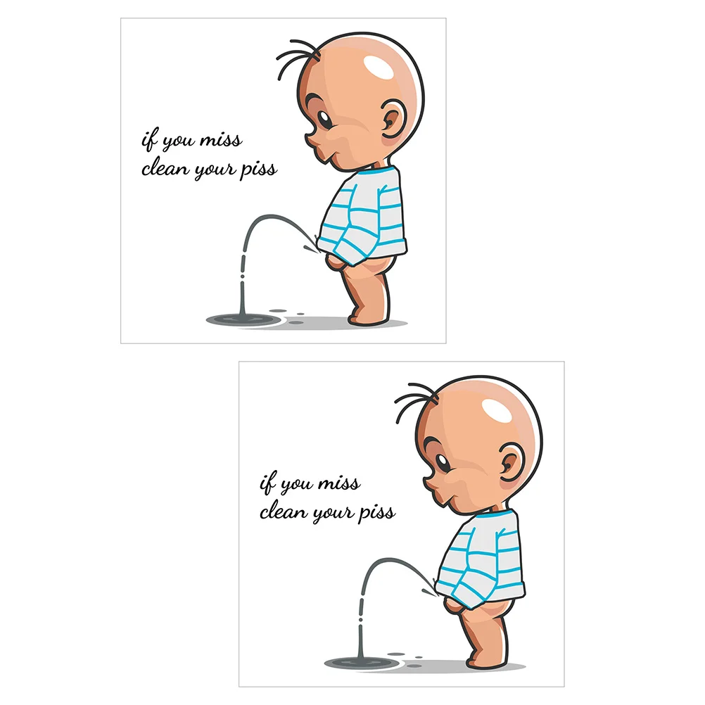 

Toilet Sign Sticker Decal Lid Removable Adhesive Quote Bathroom Restroom Wall Stickers Cling Kindergarten Decals