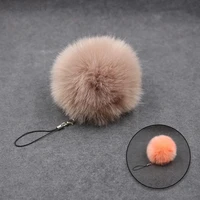 snow furry ball keychain faux fur pom pom plush hairball key chain porte clef pompoms fluffy bag charms pendant keyring