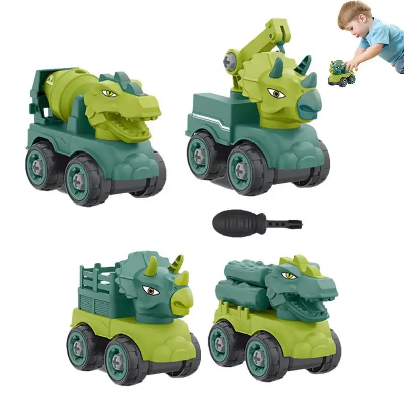 

Dinosaur Truck Take Apart Construction Vehicle Toys STEM Construction Building Kids Toys With Screwdriver Learning Educational