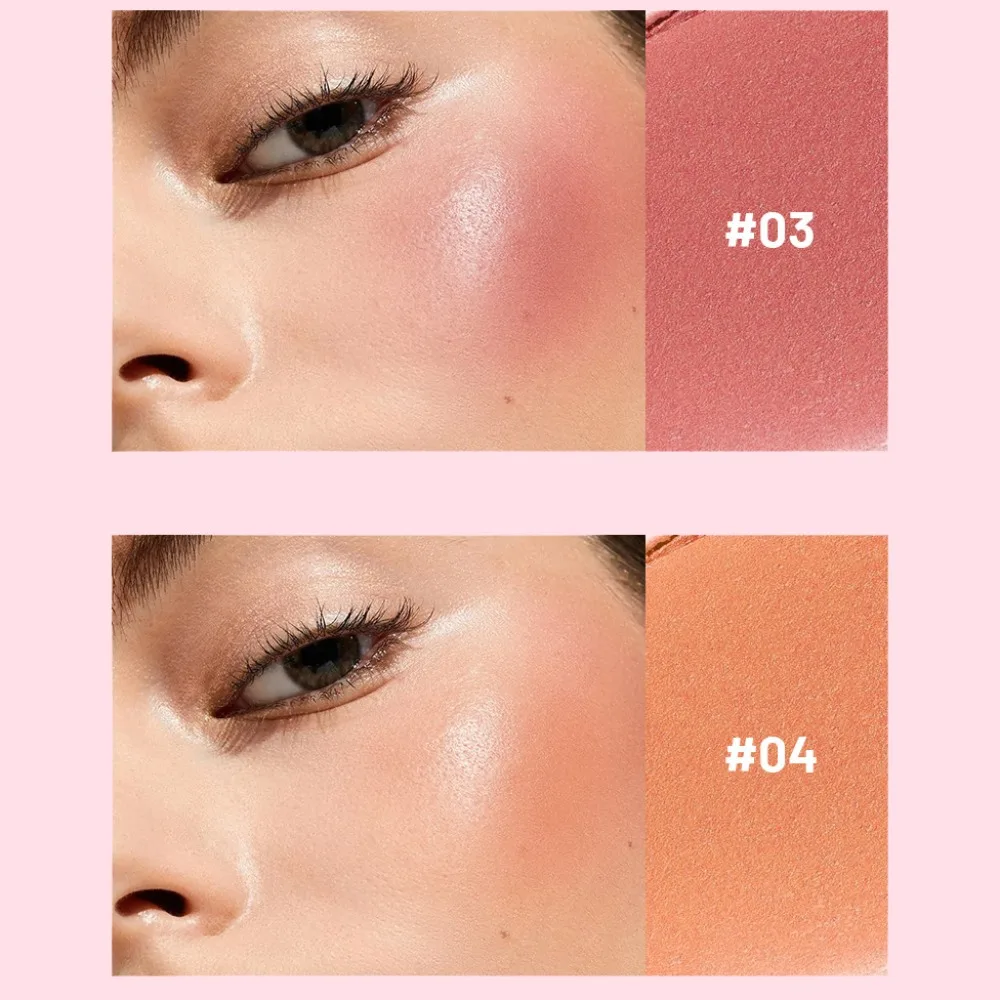 Сладкие многоцелевые 6-цветные румяна с оттенком щек Персиковые кремовые Гладкие