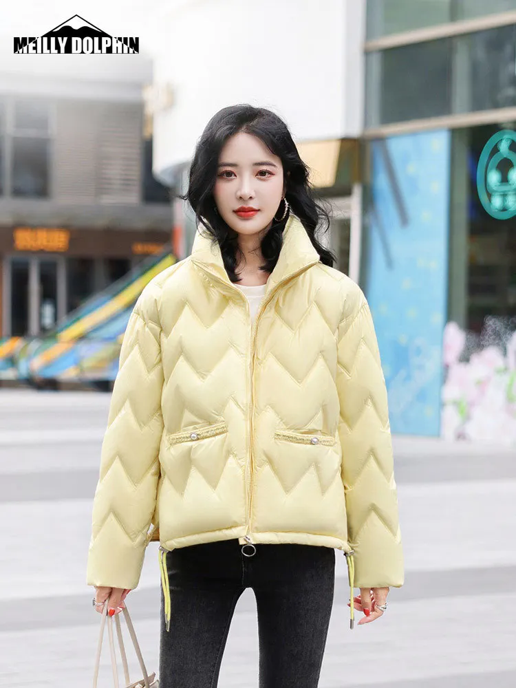 2022 New Arrival Women Winter Jacket Stand Collar Female Fashion Outwear Casual Short Parka Winter Clothes Coat Women