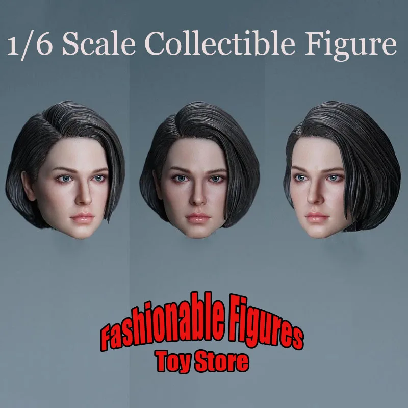 

SUPER DUCK 1/6 SDH043 Women Soldier Jill Head Sculpt Sexy Female Police Officer Head Model For 12'' Action Figure Body Toys