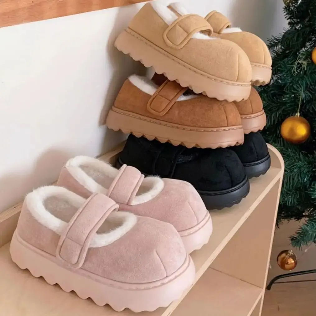 Женские туфли-бобы на толстой подошве