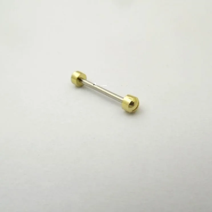 Yellow Color Watch Lug Screw T Bar 1.2mm 1.3mm Thickness for Leather Strap Ceramic Steel Band Bracelet W2237