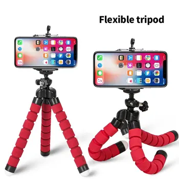 Flexible Sponge Octopus Mini Tripod for iPhone and Cameras - Secure Phone Holder and Clip Stand 1