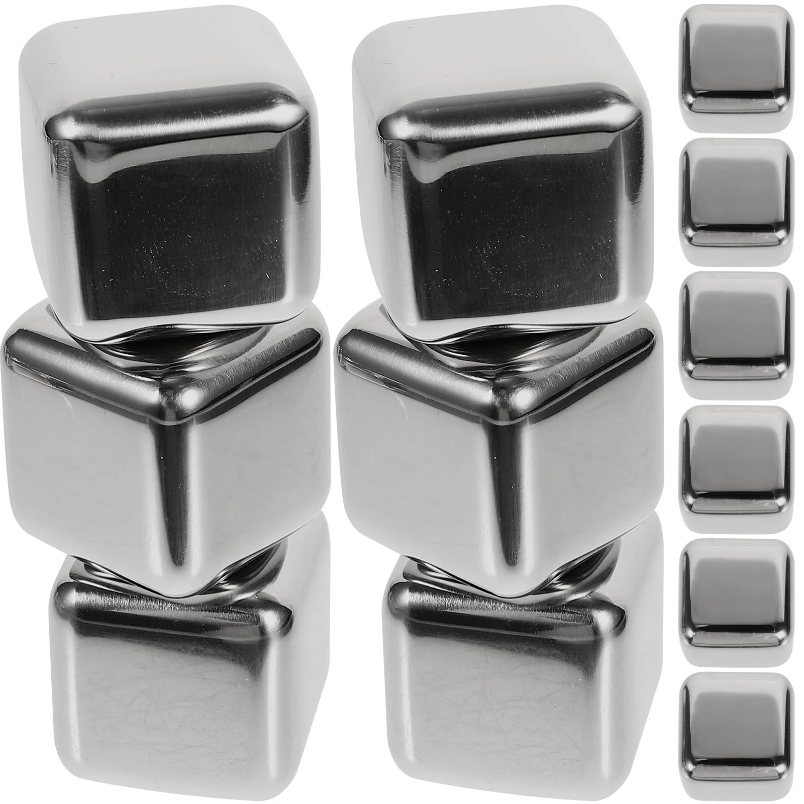 

Metal Ice Cubes Drink Wear-resistant Rocks Stainless Steel Reusable Convenient Stones