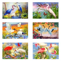 cross stitch kits diy landscape ecological cotton thread 14ct unprinted embroidery needlework home swans 1