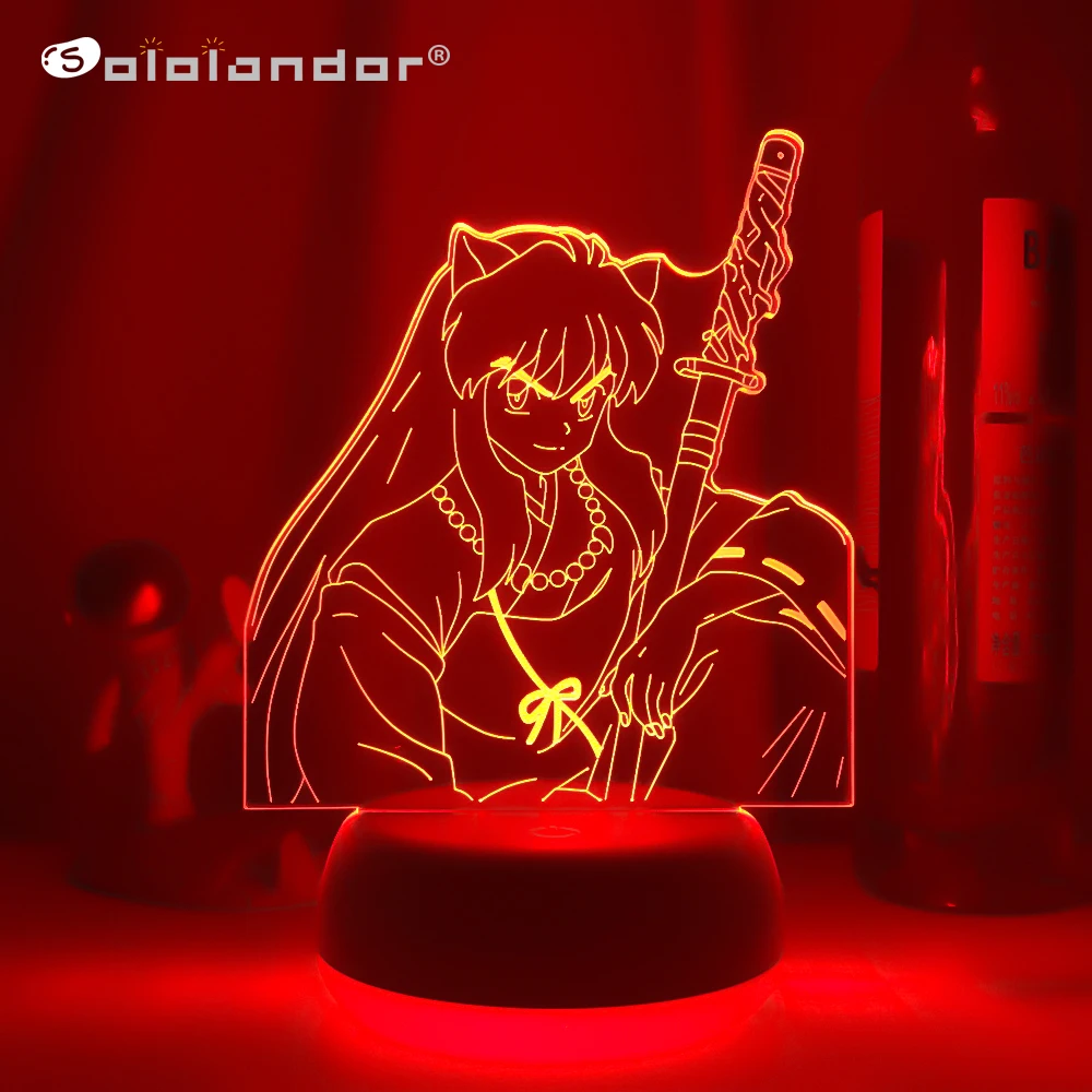 

Led Light Anime Inuyasha for Kids Bedroom Decoration Nightlight Children's Birthday Gift Room Decor 3d Lamp Manga Inuyasha