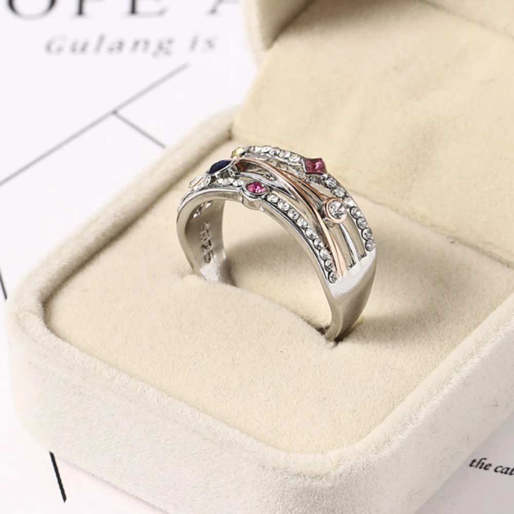 

2022 New Rings For Women Vintage Colorful Zircon Ring Unique Trendy Ring Party Fashion Party Jewelry Gifts