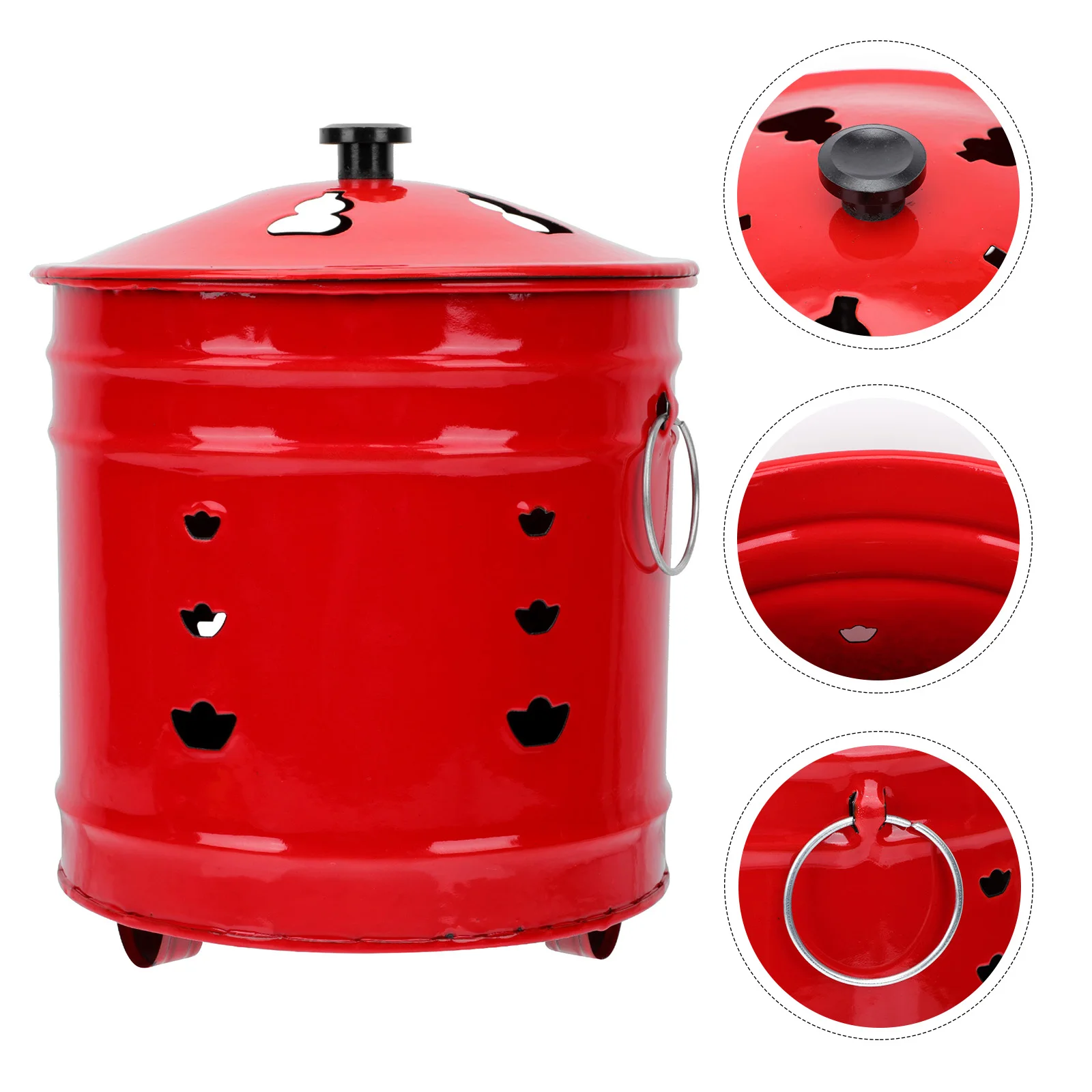 

Fire Pit Incineratorburn Burning Bucket Cage Money Bin Bonfire Paper Bowl Steel Stainless Fireplace Can Outdoor Garden Metal