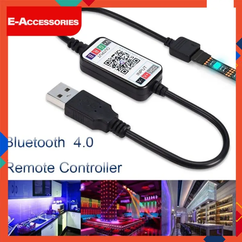 

Smart Phone Control Rgb Mini Wireless Usb Cable 4.0 Dimmer Adjust Brightness Dimmer 5-24v Led Strip Light Controller