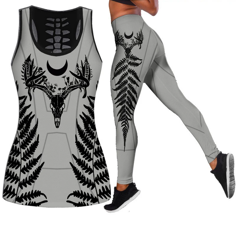 

Deer Hunting Art Hollow 3D Print Sleeveless Shirt Summer Vest for Women Plus Size Yoga Tank Tops Leggings Suit