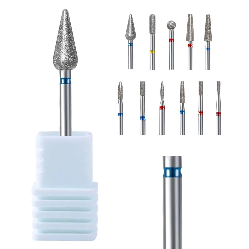 Diamond Nail Drill Bits Cuticle Cleaner for Electric Manicure Pedicure Polishing Art Tool Salon Home Supplies