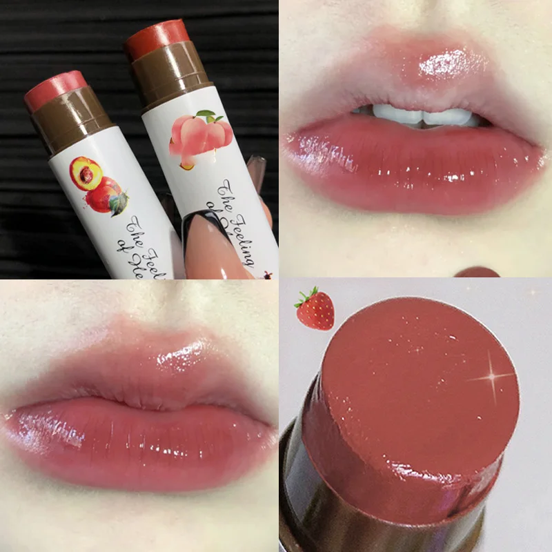 

Fruity Lip Balm Moisturizing Nourishing Lip Gloss Natural Temperature Change Color Lipstick Cheap Makeup Cosmetics Lip Skin Care