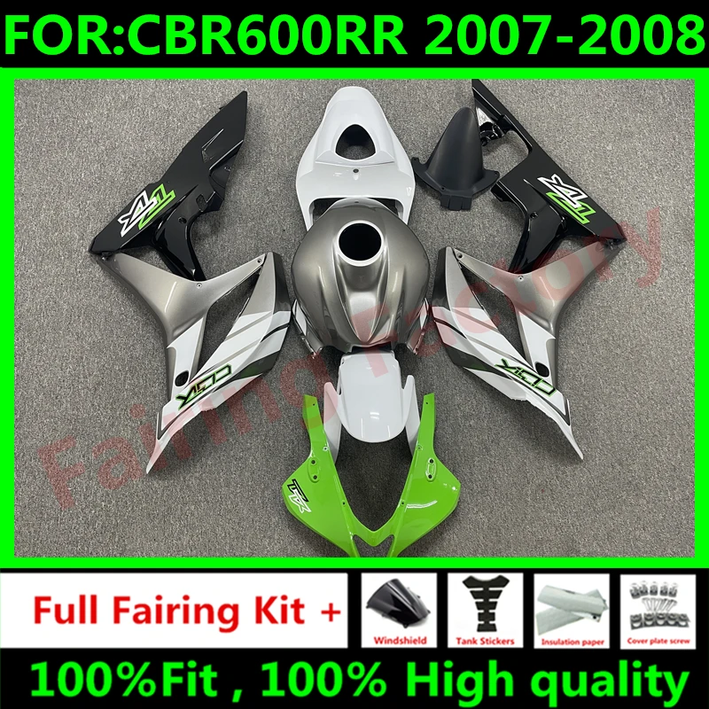 

New ABS Motorcycle Whole Fairings Kit for CBR600RR F5 2007 2008 CBR600 RR CBR 600RR 07 08 Bodywork full fairing set grey white