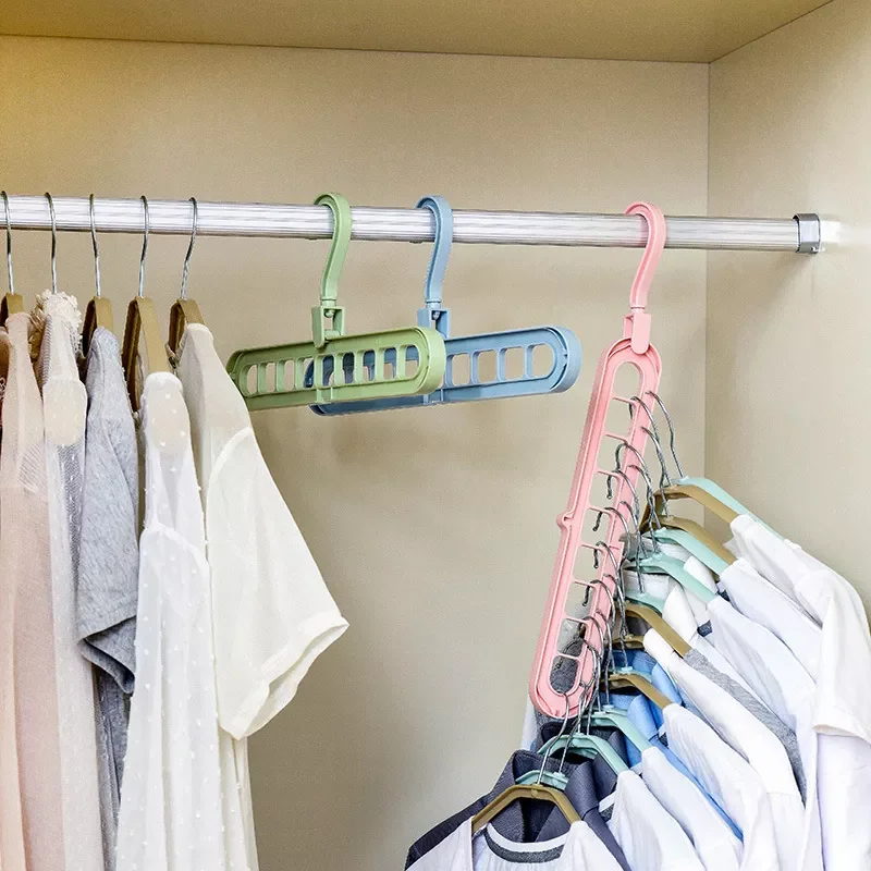 

Clothes Hanger Closet Organizer Space Drying Rack Multifunction Plastic Clothes Scarf Rack Storage Hangers
