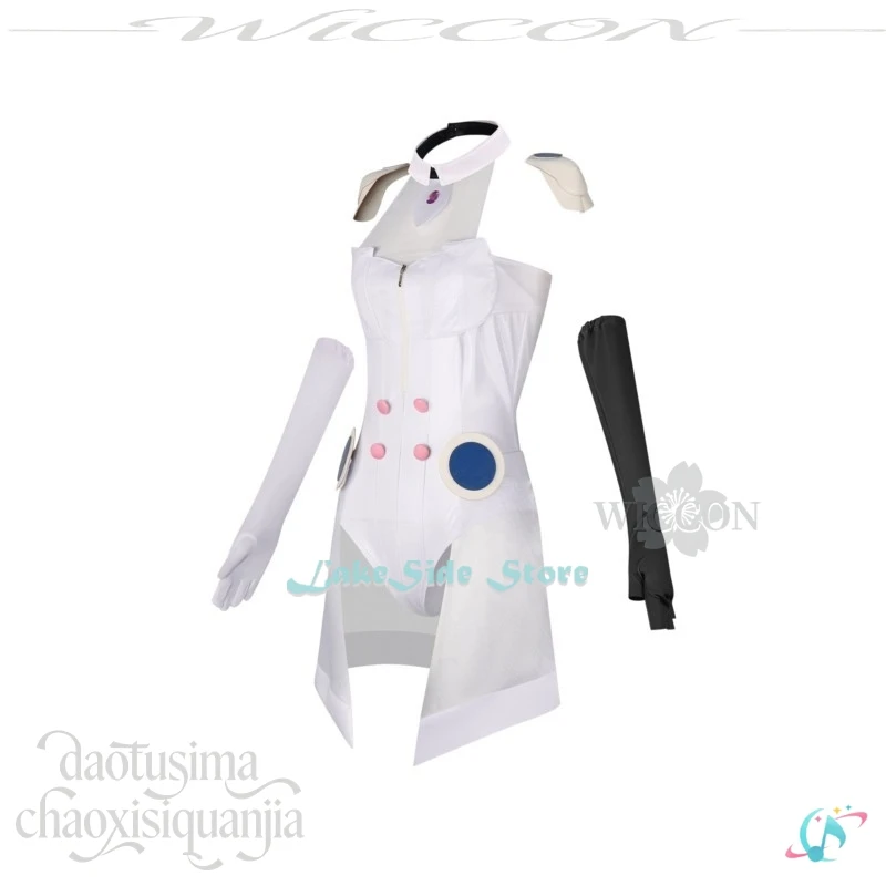 Фото Костюм для косплея Минэцуки Рицу из аниме-игры BanG Dream, наряд для выступления на сцене, белый комбинезон, боди, парик, для Хэллоуина и вечеринок №3