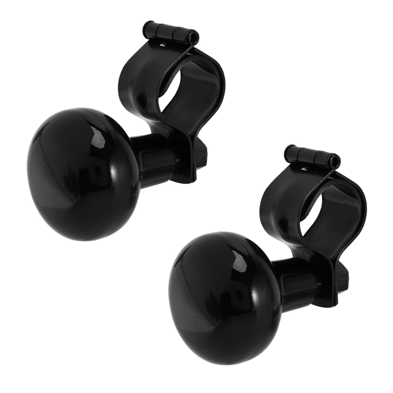 

2X Car Steering Wheel Spinner Knob Power Handle Ball Hand Control Ball Booster Wheel Strengthener Silver