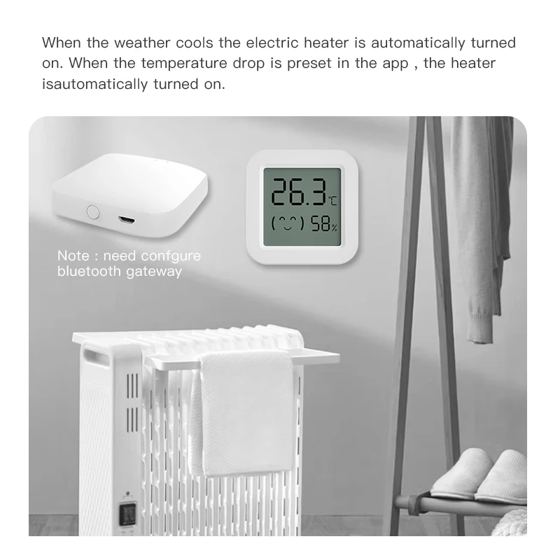 

Tuya Smart Temperature And Humidity Sensor Smart Home Indoor Humidity Thermometer For Home Work Alexa And Google Home