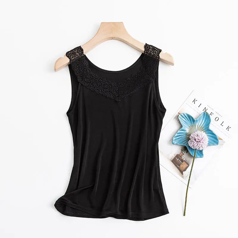 Birdsky 2 шт. летние женские шелковые майки кружевная лента жилет с V-образным вырезом